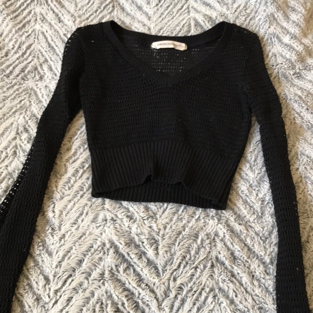 Cropped knit sweater